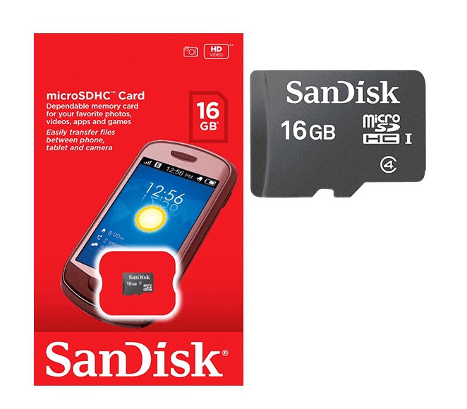 MEMORY CARD SANDISK 16GB WITHOUT ADAPTER